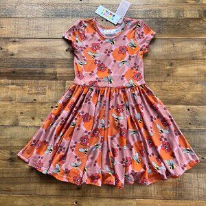 NWT Dot Dot Smile Classic Cap Sleeve Dress Bees Poppies Honeycomb 3/4